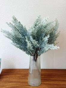 1pc 3pcs 40cm Plastic Artificial Fir Tree, Minimalist Artificial Flower, Home Decor, Wedding Ceremony, Holiday Party, Outdoor Event, Christmas Decoration - Gray-green - View 10
