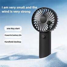 scbestuygo AAA Battery Powered Fan # Brand New Compact Lightweight Portable Fan - Ideal For Travel And Outdoor Activities # Made Of ABS Material, Button Control, Comes With Lanyard, Pink/Green/Yellow/Blue Optional, Portable Fan - Random Color - View 8