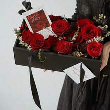 Hộp quà tặng Ngày Valentine/Quà lưu niệm/Hộp quà tự làm, Hộp bánh bằng PVC trong suốt, Thích hợp đựng hoa và bánh (Khách hàng tự lắp ráp sau khi nhận hàng) - Mẫu mới nhiều màu A - Xem 4