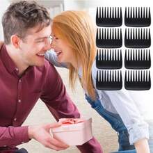 D8 PCS Wig Comb Mini Palm Combs For Men Women Small Wide Tooth Comb Detangling Pocket Travel For Curly Hair Daily Hair Care Styling Combs For Curly Wet Dry Hairs Black 3.54*2.76 In - như hình ảnh - Xem 3