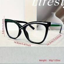 Women'S Vintage Cat Eye Glasses - Full Rim Fashion Eyewear With Red/ Brown/ Golden/ Brown - Purple Clear - View 4