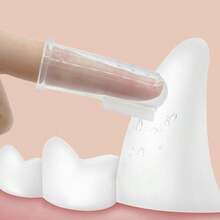 1pc Dog & Cat Finger Toothbrush, Dog Finger Toothbrush, Pet Teeth Cleaning Finger Brush - White - View 4