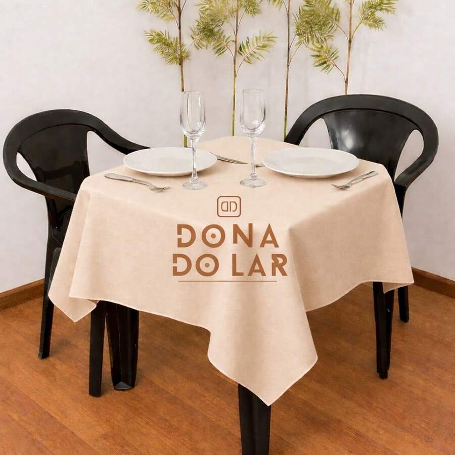 05 Tablecloth For Parties 1.50 X 1.00 Overlock Finish Oxford Fabric - Hazelnut - View 1