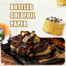 24K食用金箔，金箔片，适用于蛋糕装饰、牛排装饰、烹饪、饮品、食品、甜点等。 - 彩色 - 查看 4