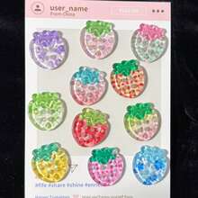 Assorted Dopamine, Apple, Button Shaped Jelly Decor, Ins Style Scrapbooking, DIY Doll Clothes, Beading, Jewelry Accessories - Multicolor - View 7