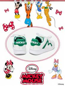 Disney 1 Pair  Official Collaboration Children's Sneakers, Suitable For Daily, Holiday, Sports And Outdoor Activities. Comfortable, Fit Foot Shape, Non-Slip, Breathable. (Boys' Sneakers, Boys' Skate Shoes, Kids' Sneakers, Girls' Sneakers, Girls' Skate Shoes) - Green - View 3