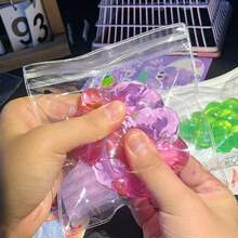 新款高品质水晶葡萄挤压玩具，透明减压玩具，吊坠及桌面装饰，紫色葡萄办公指尖玩具 - 彩色 - 查看 5