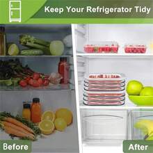 Washable Refrigerator Storage Containers With Lids, Kitchen Fridge Organizer Boxes, Leak-Proof 3-Layer Food Storage Containers With Lids - Ideal For Ham, Turkey And Pickles - Plastic, Kitchen Essentials