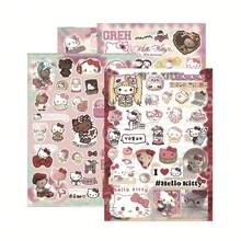 一套8张可爱卡通猫咪贴纸：适用于工艺品、手机、水瓶和行李箱的可爱动物贴纸 - 彩色 - 查看 5