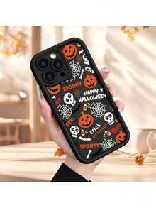 UE (DE et ES) Étui de téléphone à thème Halloween à la mode avec finition mate, inspiré de l'escalier de l'œil du ciel, convenant aux hommes et aux femmes. Il offre une prise en main confortable et est compatible avec divers modèles, notamment les 16, 15, 14, 13, 12, 11 et SE. C'est un cadeau idéal pour les amis, les partenaires et les membres de la famille. - Rouge foncé - Voir 5