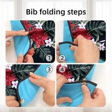 1条时尚成人围兜，防水、防油、防污，带碎屑收集器，可机洗，可调节按扣，项链图案，适合中年人、老年人、残疾人士和养老院人士使用，是贴心的完美礼物。