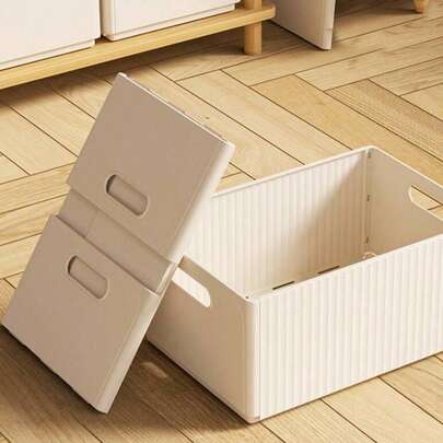 可折叠PP材质柜式收纳盒，多功能抽屉式收纳盒，适用于收纳化妆品、衣物、袜子、内衣，可用于卧室、衣柜、厨房、浴室、宿舍、书桌、梳妆台等场所，简约纯色，节省空间