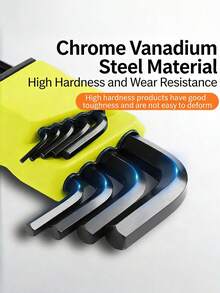 9件套高硬度长臂内六角扳手套装，内六角扳手和螺丝刀组合工具套装 – 便携式汽车维修和家用手动工具，男士理想礼物 - S2 - 查看 6