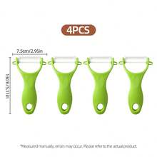 1/4pcs Ceramic Peeler - Multi-Functional Fruit & Vegetable Peeler With Ergonomic Handle, Sharp Rust-Resistant Kitchen Tool Compatible With Apples, Potatoes, Carrots, Cucumbers - Perfect For Home Cooking & Baking, Vegetable Peeler, Sleek Kitchenware, Smooth Finish, Potato Peeler, Fruit And Vegetable Peeler - Green Ceramic Planer - View 9