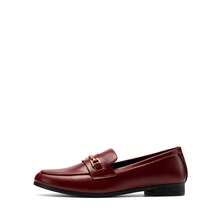 Women's Loafers Leather Penny Loafers Fashion Comfortable Flats Shoes - Đỏ - Xem 5