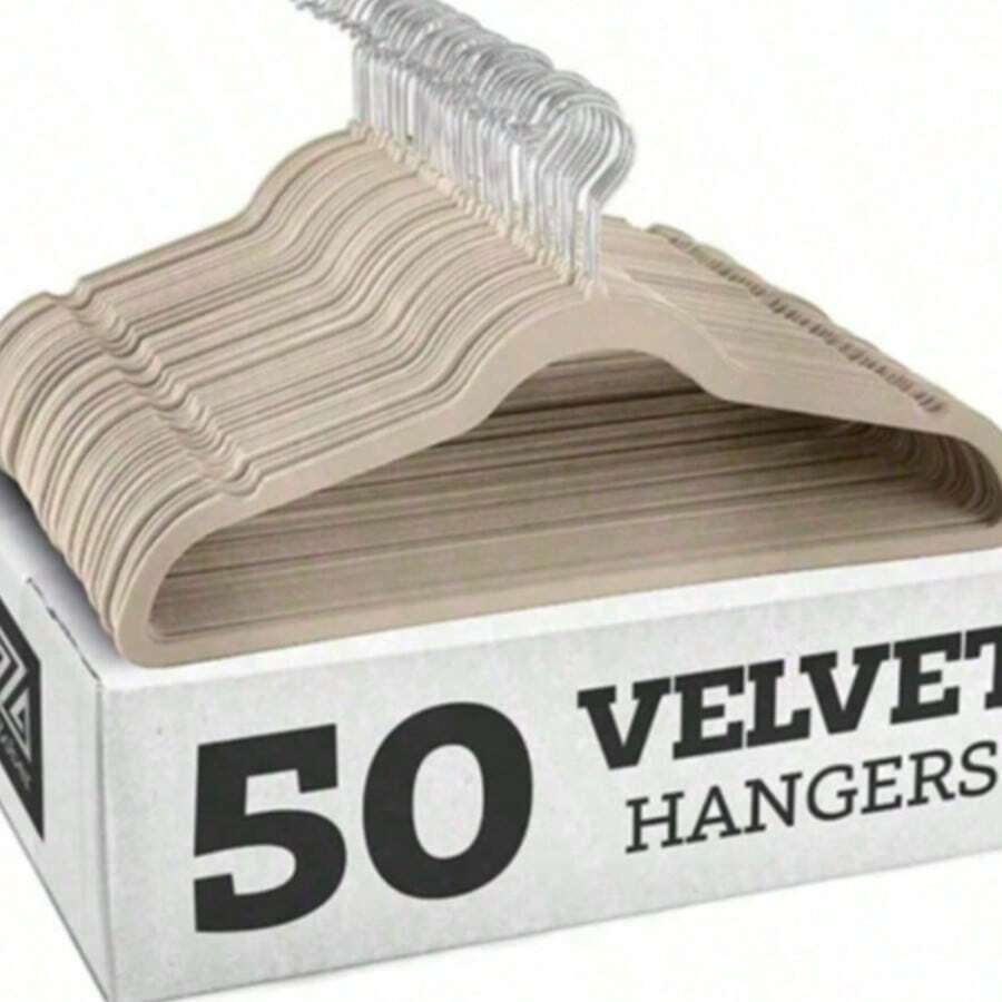 Premium Velvet Hangers,Non-Slip Thin Flocked Felt Hangers, Sturdy Clothes Hangers, Heavy Duty Coat & Suit Hangers, Suit Hangers For Closet Use, Ideal Closet Supplies 5pcs - Multicolor - View 1