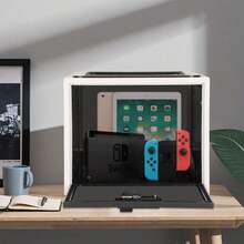 Lockable Box Lock Box Lockable Storage Box - Clear - Black+White - View 3