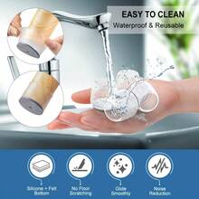 8/16个圆形哑光椅腿地板保护垫，家具毛毡椅腿垫，适用于硬木和复合地板，减少刮痕和噪音，浅灰色 - 淺灰色 - 查看 4