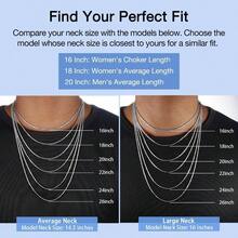 18K Gold Plated 925 Sterling Silver Chain Necklace Women, 1.35mm Rope Chain Necklace Women Men Shiny Durable Women's Chains 16 18 20 22 24 26 Inch - 18 吋 + 亮銀色 - 查看 2