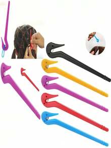 4/5/6pcs Girls One-Time Hair Tie Remover, Non-Damaging Anti-Pulling Disposable Hair Ties Cutter - Multicolor - View 3