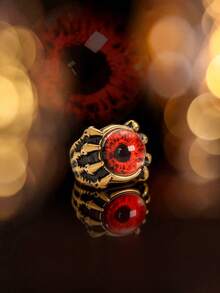 三色可选男女通用恶魔之眼戒指,尺码 8-12,男士嘻哈风 - 百搭酷炫夜店摇滚戒指 - 情人节送男友礼物 - 不锈钢材质 - 适合学生和青少年 - 日常佩戴及特殊场合 - 音乐爱好者和潮流引领者的完美礼物 - 男生戒指 - 查看 8