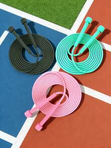 1pc Adjustable Tangle-Free Jump Rope, Unisex Professional Speed Training Endurance PVC Skipping Rope, Suitable For Home Fitness, Yoga, Weight Loss, Boxing Training, Black/Pink