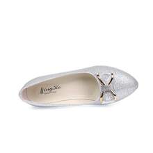 Geeyea Ladies' Elegant Bow High Heels - 銀色 - 查看 7