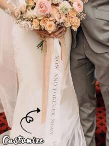 Customized Shiny Ribbon With Your Own Text, Suitable For Weddings, Bridal Showers, Birthday Parties, Bachelorette Parties And Other Various Occasions. These Ribbons Are Beautiful, Breathable, Comfortable, Cute, Fashionable, Neat, High Quality And Soft, Making Them An Ideal Gift For Friends And Family. - Multicolor - View 2