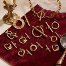 5 أزواج من الخواتم المفتوحة المطلية بالذهب الأصفر عيار 18 قيراط من الفولاذ المقاوم للصدأ بتصميمات قلب/فراشة/زهرة/محفورة، مناسبة لصنع الأساور والقلائد وغيرها من المجوهرات اليدوية، إكسسوارات زخرفية يومية - مشبك OT - مشاهدة 2