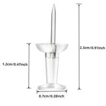 50/100pcs Assorted Push Pins, Plastic Thumb Tacks, Cork Board Office & School Supplies, Back To School, Home & Office Essentials - Transparent - View 6