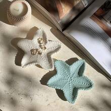 DIY Resin Mold Ocean Starfish Asymmetrical Tray Dish Vanity Tray Mold, Plaster Drip Glue Mold Starfish Shaped Jewelry Tray, Silicone Mold Suitable For DIY Handmade, Daily Tray Making, Candle Holder Making - White - View 2