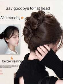 Women's Curly Hair Bun, Fashionable Natural Fluffy Hair Piece, Ponytail Holder, Hair Elastomer, Hair Rubber Band, Hairpin, Head Piece - Multicolor - View 8