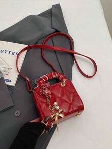 Dedoo Niche 高端 Dafei 女款包 2026 時尚奢華熱銷新款刺繡包，手提包、單肩包與斜挎包，適用於度假、旅行、通勤、送禮、派對、新娘包 - 紅色 - 查看 7