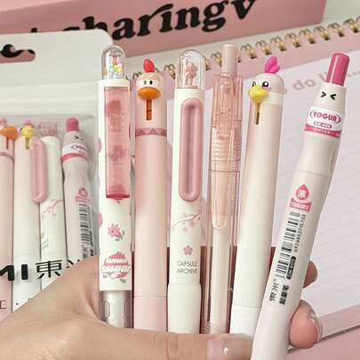 6支/套 Eastmei 中性笔，INS款高品质学生练习笔，0.5mm笔尖，速干、顺滑、耐用，批发供应