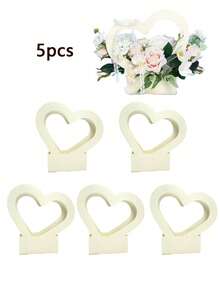 5/3/1个装心形花卉礼盒 - 优雅纸花束包装，适用于婚礼、生日、母亲节、教师节等场合 - 非常适合盛放玫瑰、康乃馨和小花束 - 彩色 - 查看 17