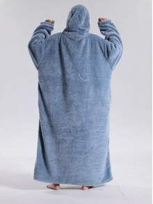 Adult Thickened Wool Hooded Blanket Sweatshirt - Autumn/Winter Thick Style, Large Pocket, Loose & Comfortable, Warm For Winter, Flannel Warm Design, Essential Warm Item For Autumn/Winter, Warm Winter Home Decor, Soft Touch - Multicolor - View 25