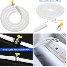 Uonlytech Tubo De Drenaje Del Aire Acondicionado Conector De Codo De Manguera De Drenaje De Ca Tubera De Drenaje De Extensin Kit De Manguera De Drenaje De Ca Lavadora Abdominales Flexible - colores variados+200x2.3cm - Ver 1
