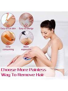 Removedor Pelo Vello Corporal Exfoliant Piel Muerta Indolora - Azul - Ver 6