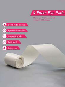 110pcs/Roll Eyelash Extension Patches, Breathable Non-Woven Eyelash Extension Pads - Multicolor - View 3