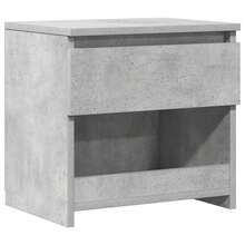 vidaXL Table de chevet Gris béton 40x30x39 cm Aggloméré - Schwarz - Übersicht 11