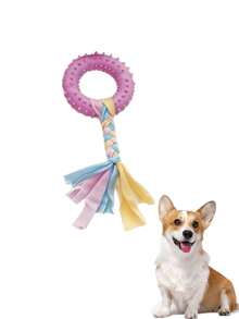 Puppy Toys, Multi-Piece Puppy Teething Toy Set, Cute Pink Puppy Toy Series, Puppy Teething Toys, Soft Small Dog Interactive Chew Toys, Various Styles Available - Multicolor - View 11