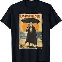 Summer Goth Vampire Beach Funny Emo Gothic Ew Gross The Sun T-Shirt - 黑色 - 查看 1