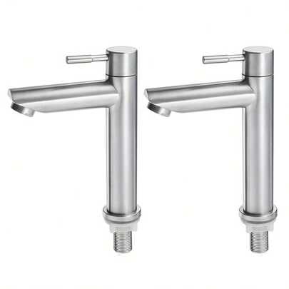 2x Twin Taps Set Hot And Cold Pair Tap Traditional Bath Bathroom Basin Sink