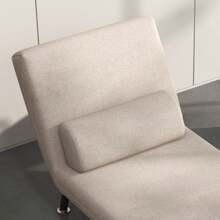 HOMCOM Convertible Armchair, Folding Armchair With Bed Function, Back Cushion, Reclining Folding Armchair With Linen Look, Adjustable Backrest, Maximum Load 150 Kg, For Living Room, Beige