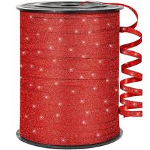 500 Yards Sparkle Red Curling Ribbon For Gift Wrapping, 1/5 Inch Wide Balloon Ribbon String For Florist Flower, Crafts, Wreaths, Bows MaFKing, Birthday Party, Wedding - 閃亮紅 - 查看 1