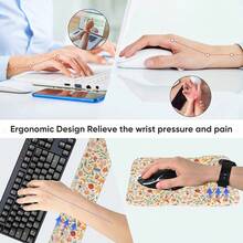 Keyboard Wrist Rest Pad  Pad Set,Ergonomic  Pad For Laptop Computer,Wrist Support Memory Foam Desk Pad For Gaming Office,Non Slip Rubber Pad Typing Relief Pain (WristRest206) - Wristrest206 - View 6