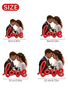 Customized Photo Keychain, Personalized Acrylic Keychain, Couple Customized Keychain, Photo Keyring, Valentine's Day Gift, Birthday Gift, Anniversary Gift - Multicolor - View 6