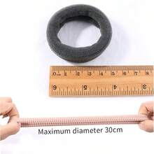 5件套 女士女孩高弹力中厚卷毛巾发绳糖果色纯色橡皮筋发圈马尾辫发圈 女士女孩简约纯色宽版发圈橡皮筋女士柔软弹力发带时尚发饰，发圈，弹力发绳 - 彩色 - 查看 6