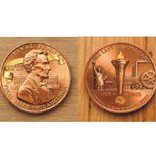 2025 Edition, 18 Designs In Total, The Last 1 Cent Colored Commemorative Coin (1909-2025), Lincoln Metal Coin Craft Collectible Gift