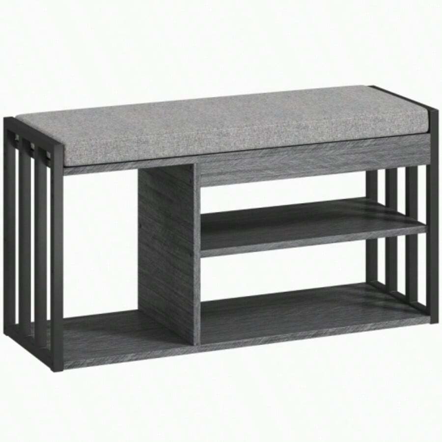 Shoe Changing Stool - Grey - View 1